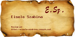 Eisele Szabina névjegykártya