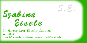 szabina eisele business card